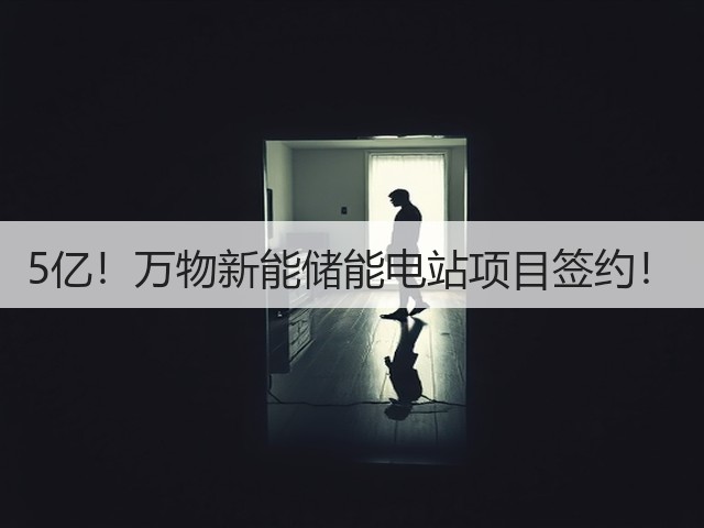 5亿！万物新能储能电站项目签约！(图2)