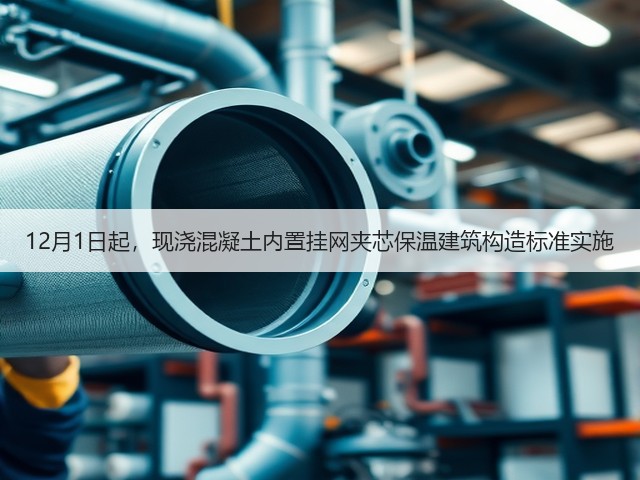 12月1日起，现浇混凝土内置挂网夹芯保温建筑构造标准实施(图1)