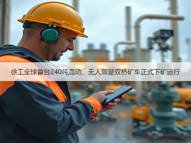 徐工全球首台240吨混动、无人驾驶双桥矿车正式下矿运行(图2)