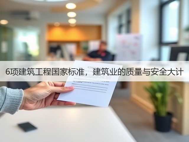 6项建筑工程国家标准,建筑业的质量与安全大计(图1) 6项建筑工程国家标准,建筑业的质量与安全大计(图1)