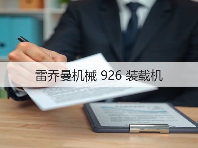 雷乔曼机械 926 装载机(图2) 雷乔曼机械 926 装载机(图2)