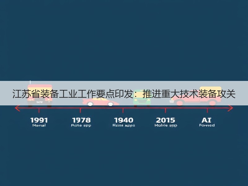 江苏省装备工业工作要点印发:推进重大技术装备攻关 江苏省装备工业工作要点印发:推进重大技术装备攻关