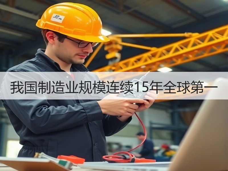 我国制造业规模连续15年全球第一 我国制造业规模连续15年全球第一