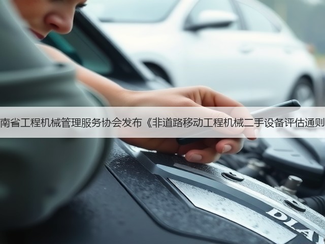湖南省工程机械管理服务协会发布《非道路移动工程机械二手设备评估通则》(图1)