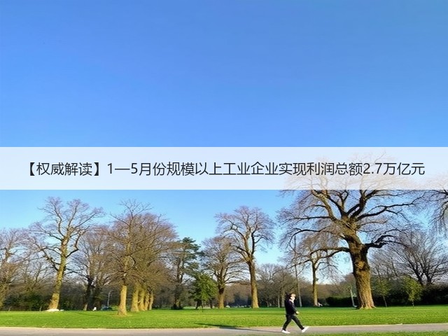 【权威解读】1—5月份规模以上工业企业实现利润总额2.7万亿元(图3)