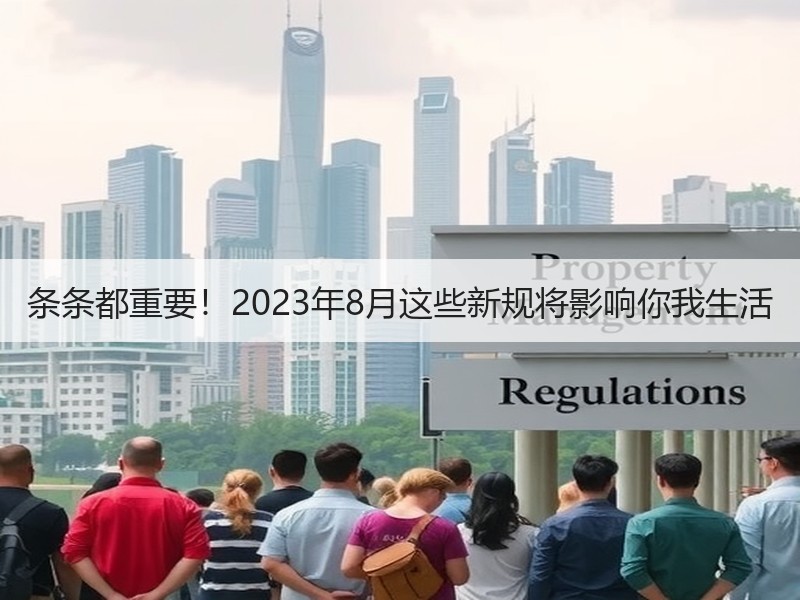 条条都重要!2023年8月这些新规将影响你我生活 条条都重要!2023年8月这些新规将影响你我生活