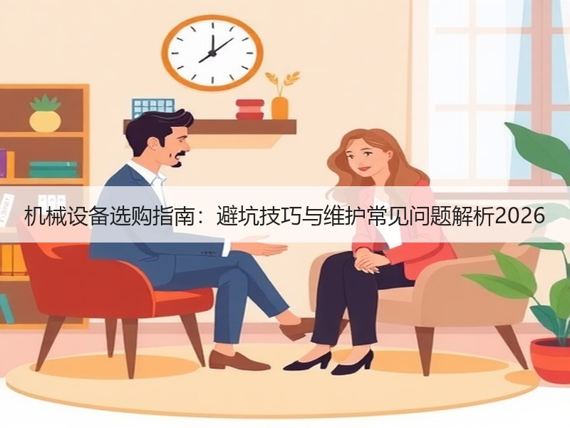 机械设备选购指南：避坑技巧与维护常见问题解析2026
